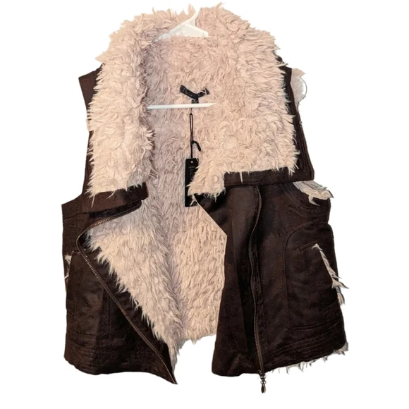 NWT Lucca Couture Zip Up Vest Medium - Picture 2 of 6